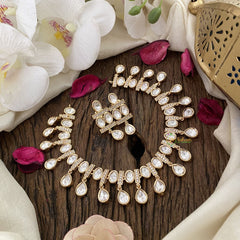 Vriksham Premium Kundan Neckpiece-Oval & Tear Drop-G16826