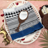 Vriksham White With Buddha Face Printed Cotton Mulmul Saree-VS4613