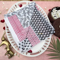 Vriksham White With Paisley Printed Cotton Mulmul Saree-VS4623