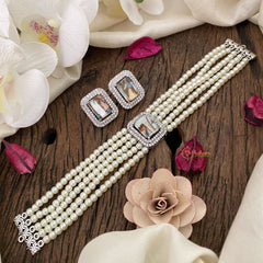 Vriksham Victorian With Kundan 5 Layer Pearl Choker-G16848
