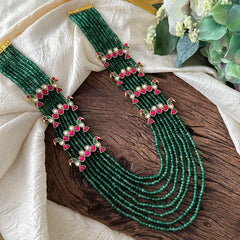 Exclusive Green Bead Multilayer Mala - J2092