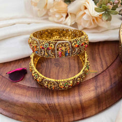 Vriksham Traditional Divine Perumal Enamel Bridal Bangles-G21832