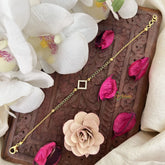 Vriksham Elegant Chain with Ad Stone Square Mangalsutra Bracelet-G18008