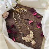 Elegant AD Stone Pendant Chain-Red-G15411