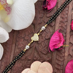 Vriksham Elegant Ganga Jamuna Style Heart Shape Mangalsutra Bracelet-G17982