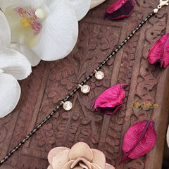 Vriksham Rose Gold Three Round Stone Mangalsutra Bracelet-G17984