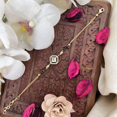 Vriksham Ganga Jamuna style Double Square Designer Mangalsutra Bracelet-G17988