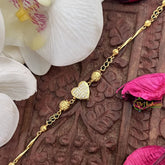 Vriksham Designer Gold Chain Ad stone Heart Shape Mangalsutra Bracelet-G18011