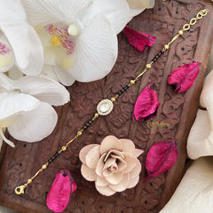 Vriksham Gold Beds Oval Stone Mangalsutra Bracelet-G17998