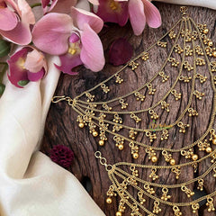 Vriksham Traditional Gold Look Alike 5 Layer With Gold Bead Maatil-G21211