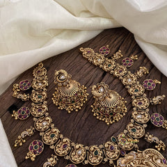 Exquisite Precious AD Stone Short Neckpiece-Gold Bead-G11329