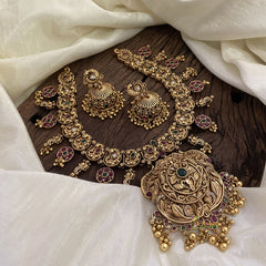 Exquisite Precious AD Stone Short Neckpiece-Gold Bead-G11329