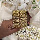 Vriksham Vintage Golden Peacock Design Bangles-Screw Type Bangles-G19914