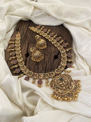 Premium Gold Look Alike AD Stone Pendant Haram -G11341