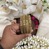 Vriksham Intricate Filigree Bangles With Colorful Floral Bangles–Set of 4-G19922