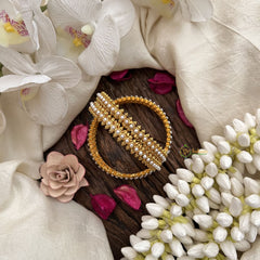 Vriksham Classic Pearl Gold Bangles-Set Of 4-G19928