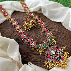 Exclusive Kundan Jadau Pendant Long Haram-Golden Pearl-J2113