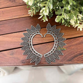 Vriksham Vintage Style Tribal Leaf Ear Cuffs Unique Silver Finish Ethnic Ear Cuffs-S1099