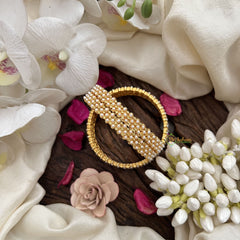 Vriksham Timeless Floral Style Pearl Bangles-Red Green-Set Of 4-G19931