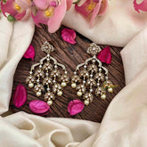 Vriksham Designer Vintage Gold Filigree Bridal Earrings-Pearls-G21218