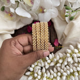 Vriksham Timeless Floral Style Pearl Bangles-Red Green-Set Of 4-G19931