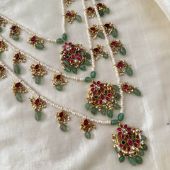 Royal teenlada Pendant Mala -Beads-Pearls- J2094