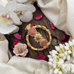Vriksham Designer Ruby Floral Statement Bangles-G19932