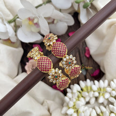 Vriksham Designer Ruby Floral Statement Bangles-G19932