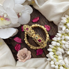 Vriksham Intricate Peacock Motif with Ruby & Emerald Bangles-G19936