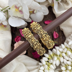 Vriksham Lakshmi Devi Temple Bangles Bangles-Green White-G19934