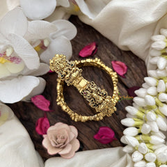 Vriksham Lakshmi Devi Temple Bangles Bangles-Green White-G19934