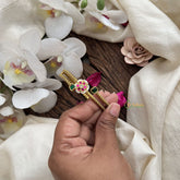 Vriksham Traditional Floral Enamel Openable Kada-Red White Green-G19949