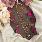 Vriksham Single Blue Stone Pendant Chain-G15637