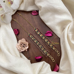 Vriksham Vintage Kundan Style Ruby & Emerald Toned Bridal Maatil-G19952