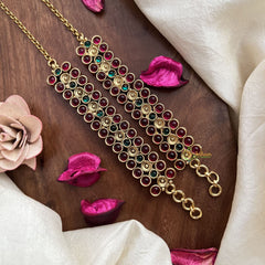 Vriksham Vintage Kundan Style Ruby & Emerald Toned Bridal Maatil-G19952