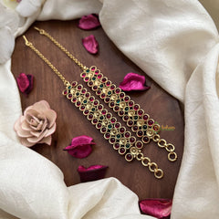 Vriksham Vintage Kundan Style Ruby & Emerald Toned Bridal Maatil-G19952