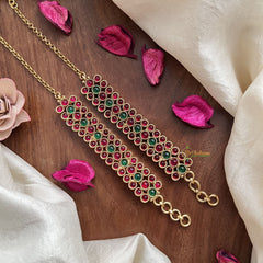 Vriksham Traditional Kemp Stone Maatil-Red Green-G19953