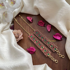 Vriksham Traditional Kemp Stone Maatil-Red Green-G19953