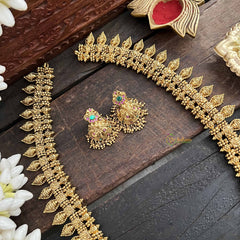 Vriksham Ethnic Temple Gold Toned With Lakshmi Motif Long Neckpiece-G20549