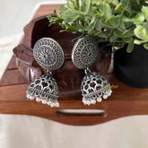 Vriksham Ethnic Geometric Patterned Studs with Elegant Pearl Cluster Earrings-S1118