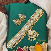 Classic White Stone Half Moon Style Choker-Vriksham-G22512