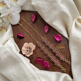 Vriksham Designer Floral Kemp Style Stone Ear Maatil-Red-G19956