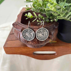 Vriksham Vintage Indian 1965 3-Paise Coin Earrings-S1120