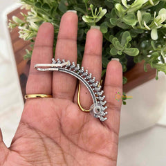 Vriksham Oxidized Silver Bird Motif Ear-Line Earcuff-S1121