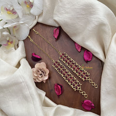 Vriksham Clustered Ruby Kemp Ear Maatil-Red-G19960