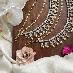 Vriksham Crystal Drop Style 3 Layer With Pearls Maatil-G19961