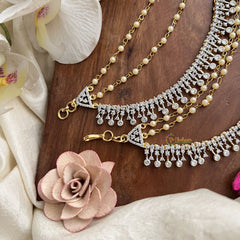 Vriksham South Indian Style AD Stone 3 Layer With Pearls Maatil-G19962