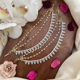 Vriksham South Indian Style Pearl & AD Stone 3 Layer With Pearls Maatil-G19965