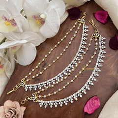 Vriksham South Indian Style Pearl & AD Stone 3 Layer With Pearls Maatil-G19965
