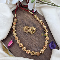 Designer Gold Alike Beaded Neckpiece-G15046